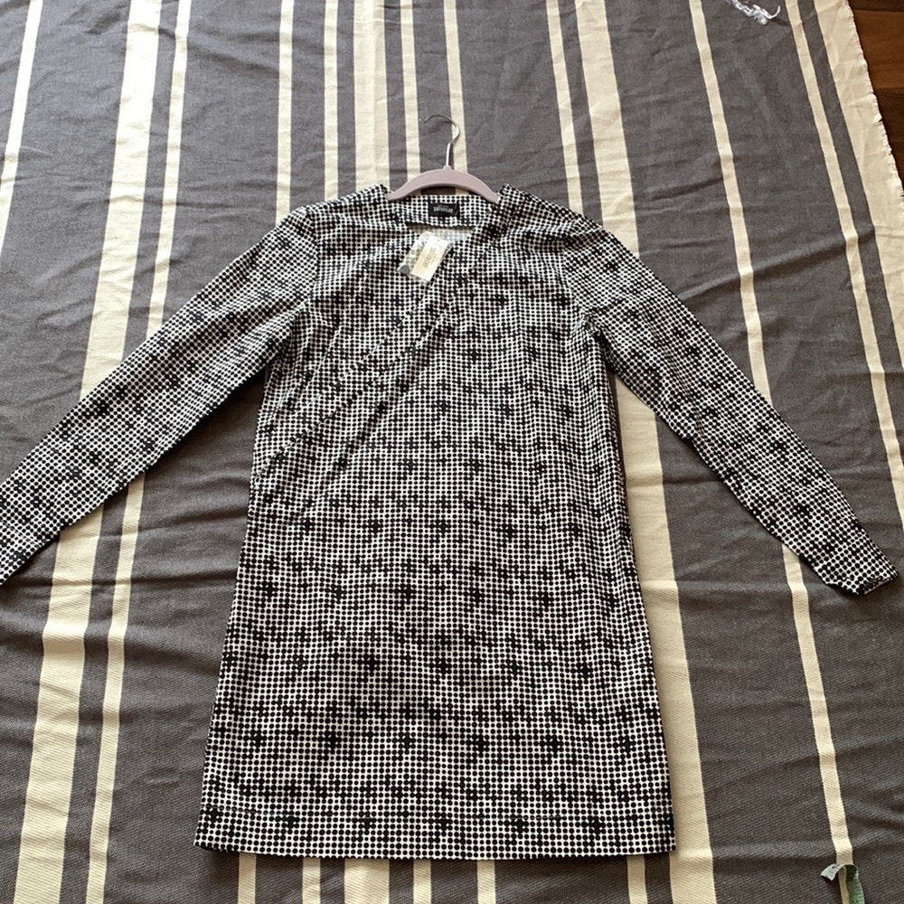 kate spade Black and White Long Sleeve Shift Dress